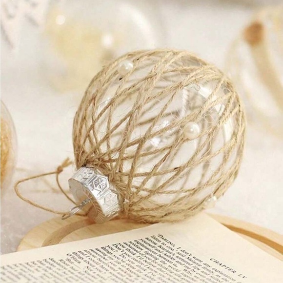 Natural Boho Chic Christmas Ornament Set of 6 - Picture 3 of 6